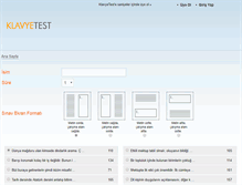 Tablet Screenshot of klavyetest.com